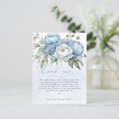 Baby in Bloom Boy Baby Shower Thank You Postkarte (Stehend Vorderseite)