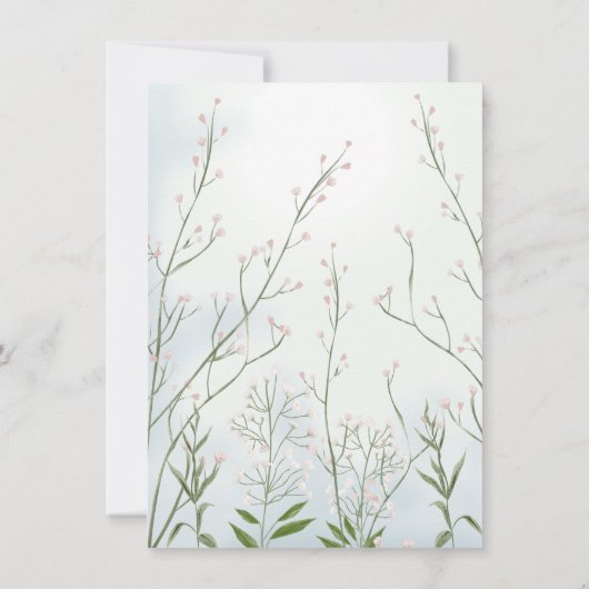 Baby in Bloom Boy Blue Floral Dusche Dankeskarte (Rückseite)