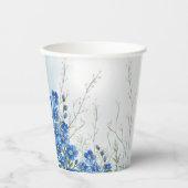 Baby in Bloom Boy Blue Floral Dusche Pappbecher (Vorderseite)