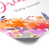 Baby in Bloom Bright Bloral Baby Duschtränke Poster (Ecke)