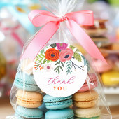 Baby in Bloom Bright Floral Baby Dusche Runder Aufkleber