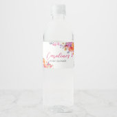 Baby in Bloom Bright Floral Baby Dusche Wasserflaschenetikett (Vorderseite)