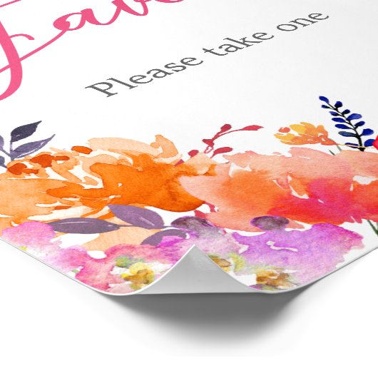 Baby in Bloom Bright Floral Baby Duschfavoriten Poster (Ecke)