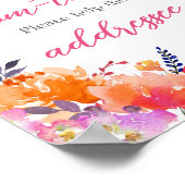 Baby in Bloom Bright Floral Envelope Station Poster (Ecke)