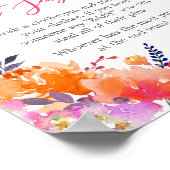 Baby in Bloom Bright Floral Sage nicht Baby Poster (Ecke)