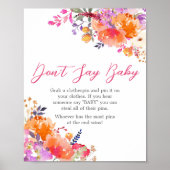Baby in Bloom Bright Floral Sage nicht Baby Poster (Vorne)