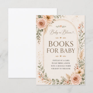 Baby in Bloom Bücher für Baby-Einlagekarte Dankeskarte