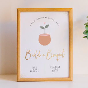 Baby In Bloom Build A Bouquet Baby Shower Schild