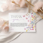 Baby in Bloom Butterfly Baby Shower Dankeskarte