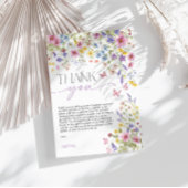 Baby in Bloom Butterfly Baby Shower Dankeskarte