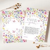 Baby in Bloom Butterfly Baby Shower Dankeskarte