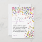 Baby in Bloom Butterfly Baby Shower Dankeskarte (Vorderseite)