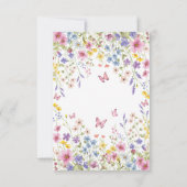 Baby in Bloom Butterfly Baby Shower Dankeskarte (Rückseite)