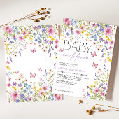 Baby in Bloom Butterfly Baby Shower Einladung