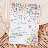 Baby in Bloom Butterfly Baby Shower Einladung