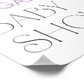 Baby in Bloom Butterfly Baby Shower Welcome Poster (Ecke)