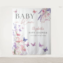 Baby in Bloom Butterfly Babydusche Foto Hintergrun