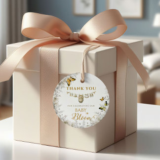 Baby in Bloom Butterfly Clothesline Geschenkanhänger