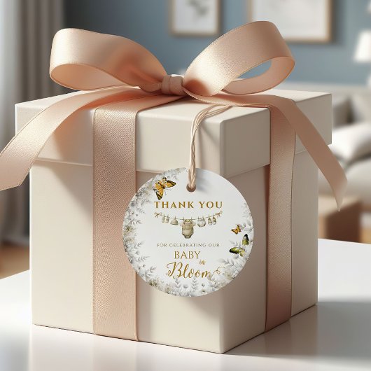 Baby in Bloom Butterfly Clothesline Geschenkanhänger