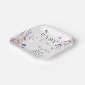 Baby in Bloom Butterfly Wildblumen Kinderdusche Pappteller (Gewinkelt)