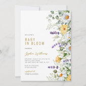 Baby in Bloom Chamomile & Eucalyptus Baby Dusche Einladung (Vorderseite)