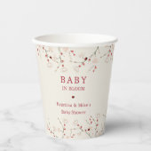 Baby in Bloom Cherry Blossom Babydusche Pappbecher (Vorderseite)