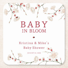 Baby in Bloom Cherry Blossom Rechteckiger Pappuntersetzer