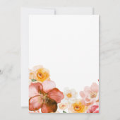 Baby in Bloom Chic Herbst Blume Girl Baby Dusche Einladung (Rückseite)