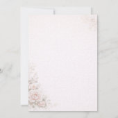 Baby in Bloom Clothesline Pink Bow Baby Shower Einladung (Rückseite)