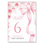 Baby in Bloom Coquette Table Numbers Tischnummer (Vorderseite)