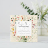 Baby in Bloom Couples Wildblume Babydusche Einladung (Stehend Vorderseite)