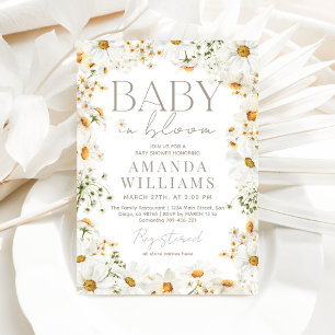 Baby in Bloom Daisy Baby Shower Einladung