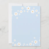 Baby in Bloom! Daisy blass Blue Baby Dusche Einladung (Rückseite)