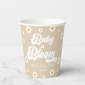 Baby in Bloom Daisy Blume Blumenstrauß Kinderdusch Pappbecher (Rückseite)