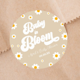 Baby in Bloom Daisy Blume Blumenstrauß Kinderdusch Runder Aufkleber