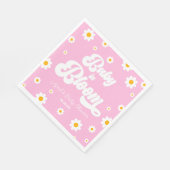 Baby in Bloom Daisy Blume Floral Pink Baby Dusche Serviette (Ecke)