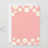 Baby in Bloom Daisy Floral Pink Baby Dusche Einladung (Rückseite)