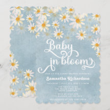 Baby in Bloom Daisy Kinderdusche Einladung