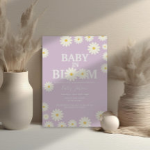 Baby in Bloom Daisy Lilac Lila Boho Baby Shower
