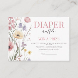 Baby in Bloom Diaper Raffle Wildflowers Begleitkarte