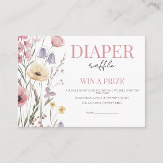 Baby in Bloom Diaper Raffle Wildflowers Begleitkarte