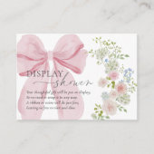 Baby in Bloom Display Dusche Pink Bow Baby Dusche Begleitkarte (Vorderseite)
