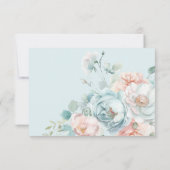 Baby in Bloom Dusty Blue Baby Shower Dankeskarte (Rückseite)