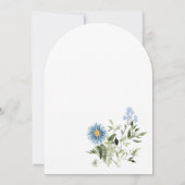 Baby in Bloom Dusty Blue Botanical Baby Dusche Einladung (Rückseite)