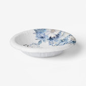 Baby in Bloom Dusty Blue Floral Baby Dusche Pappteller (Gewinkelt)