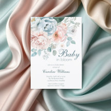 Baby in Bloom Dusty Blue Frühlingsdusche