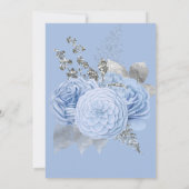 Baby in Bloom Dusty Blue Peony Baby Shower Einladung (Rückseite)