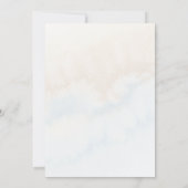 Baby in Bloom Dusty Blue Rose Elegant Baby Dusche Einladung (Rückseite)