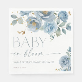 Baby in Bloom Dusty Blumenjungen Babydusche Serviette