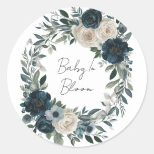 Baby in Bloom: Eine Gartendusche inspiriert Runder Aufkleber